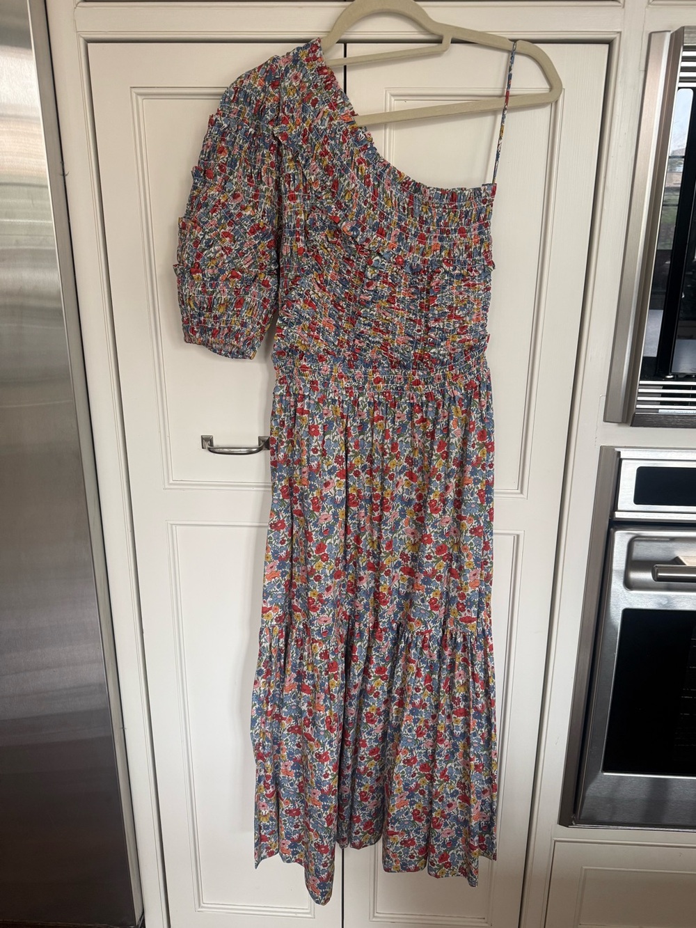 NWT Sea New York Hanna Liberty One-Shoulder Midi Dress in Multi-Color Floral - Picture 10 of 12